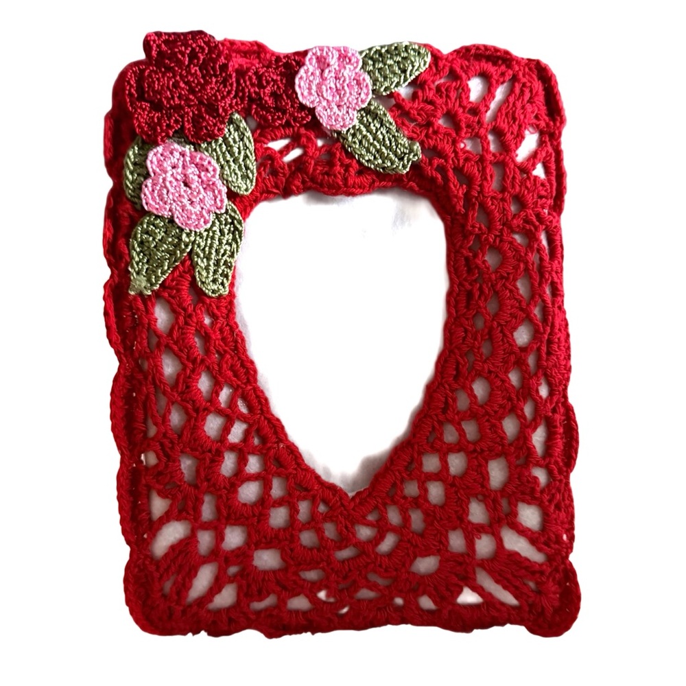 💘”You Captured My Heart” Crochet Photo Frame (Tabletop)